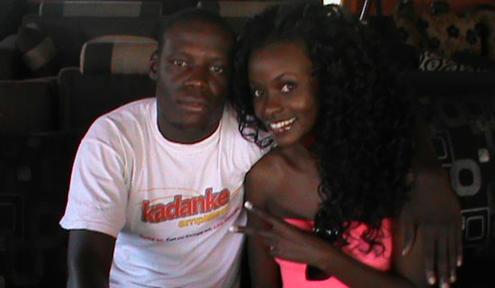 Robert and Hellen during their meeting. Photo By Jonathan Kabugo