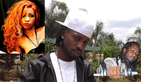 Some of the artists who have contributed in popularising certain words. Cindy(L) Bobiwine (C) Bebecool (R)