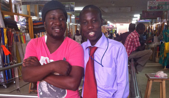 Peter Kabi (left) with Ochol. PHOTO BY ISAAC SSEJJOMBWE