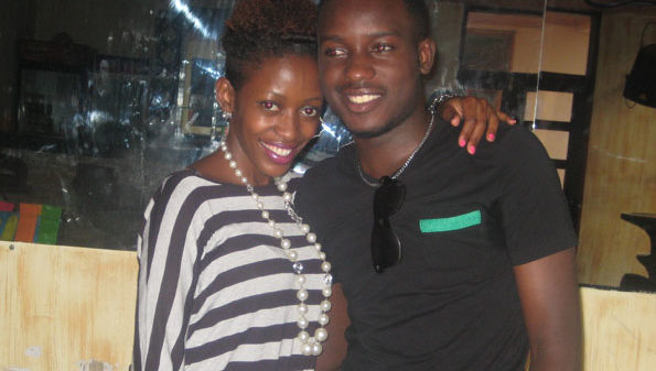 Renah poses with Kwesiga. PHOTO BY ISAAC SSEJJOMBWE