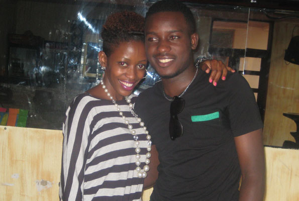 Renah poses with Kwesiga. PHOTO BY ISAAC SSEJJOMBWE