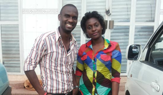 Justin B with Karungi. PHOTO BY ISAAC SSEJJOMBWE