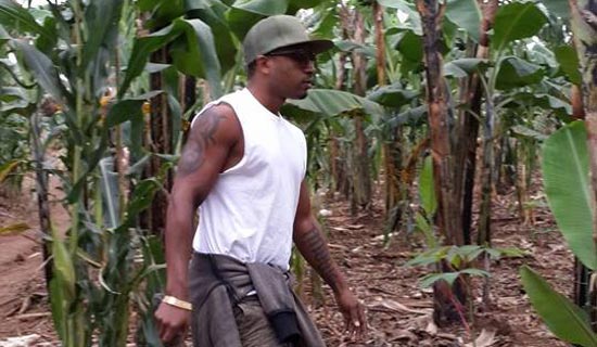 Meddie in his garden