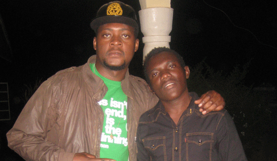 Santana (L) meets Sserwanga. PHOTO BY ISAAC SSEJJOMBWE