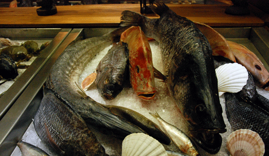 Some of the sea food at Sheraton.