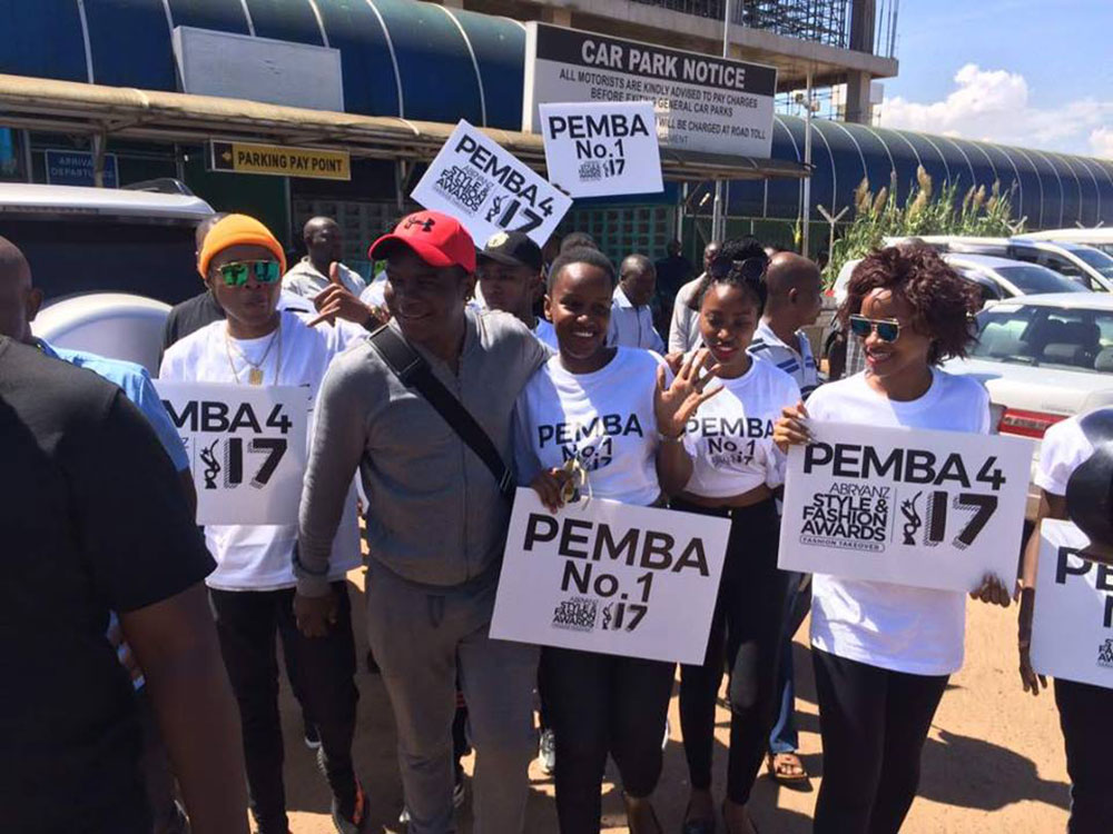 Jack Pemba with his fans