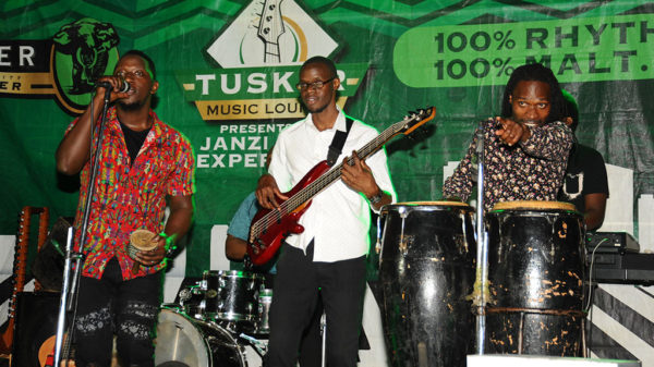 Members of the Janzi Band performing at the Tusker Malt Music Lounge at Tropix Bar (PHOTOS BY EDDIE CHICCO)
